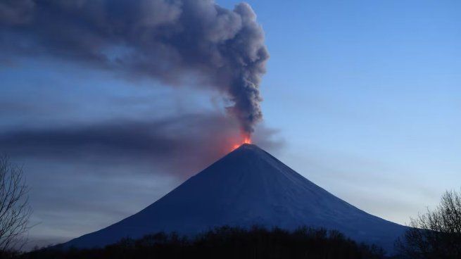 El volcán ruso Klyuchevskoï