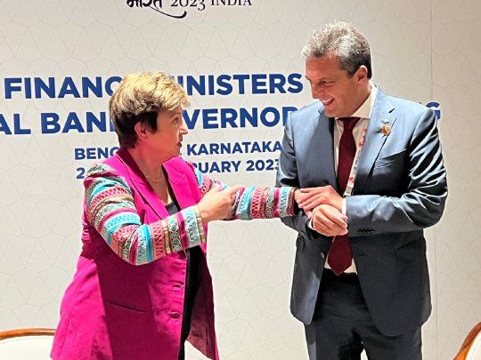 Kristalina Georgieva y Sergio Massa.&nbsp;
