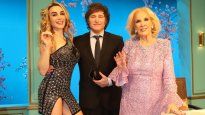 Fátima Florez, Javier Milei y Mirtha Legrand.