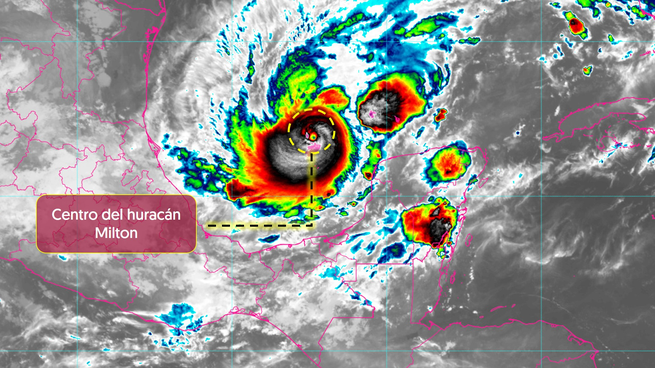 Las bandas del huracán MIlton afectarán el estado de Yucatán.