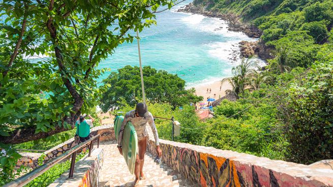 La increíble playa de Oaxaca.