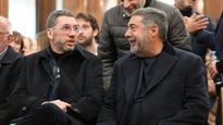Juan Manuel Olmos y Daniel Angelici, la foto del encuentro de este lunes por la mañana.&nbsp;