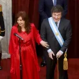 Javier Milei y Cristina Fernández de Kirchner durante el traspaso de mando. Javier Milei y Cristina Fernández de Kirchner durante el traspaso de mando.