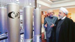 Iranian President Hassan Rohani inspects one of the nuclear plants.