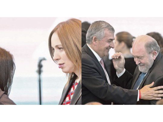 Desfile. Los gobernadores -entre ellos, la bonaerense María Eugenia Vidal; el jujeño Gerardo Morales y el pampeano Carlos Verna- escucharon con atención el discurso de Mauricio Macri en el CCK. La arenga presidencial volvió a incluir el pedido de una rebaja impositiva en las provincias.