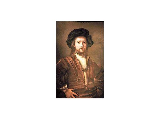 . Retrato de un hombre de mediana estatura con los brazos en la cintura