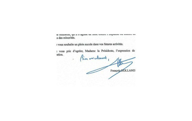 Hollande le envió a Cristina carta de agradecimiento y despedida