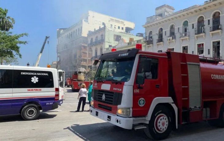 Cuba: impresionantes imágenes de la explosión en el hotel