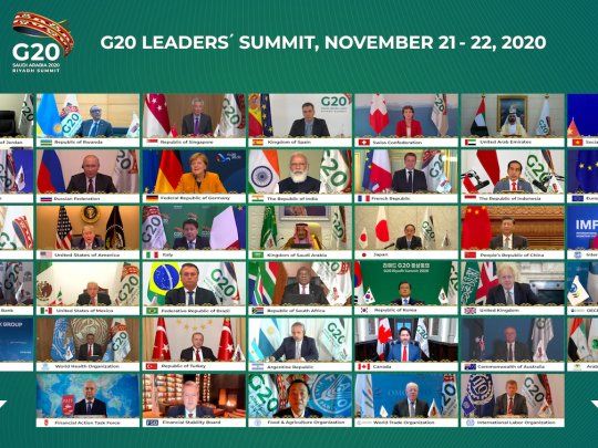 Los líderes del G20 mantuvieron una cumbre virtual.