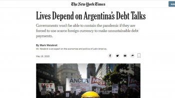 Captura de la nota de The New York Times.&nbsp;