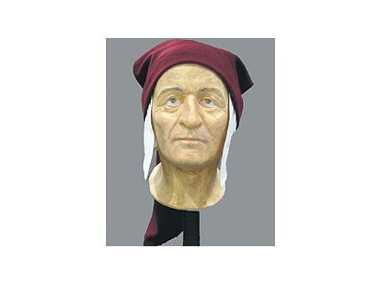 El«verdadero»rostro deDanteAlighieri,según unaimagenelaboradaporcomputadoraen laUniversidadde Bolonia.