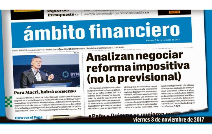 Reforma impositiva: proyecto final estará listo en noviembre