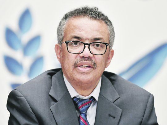 HABLÓ CON EL CORAZÓN. Adhanom Ghebreyesus, titular de la OMS, clamó ayer por un reparto más solidario de las vacunas contra el nuevo coronavirus entre países ricos y pobres.
