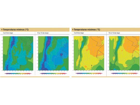 Lluvias en el NOA y en el sur de Entre Ríos