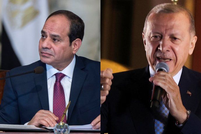Los presidentes de ambas naciones, Abdel-Fattah al-Sisi y Recep Tayyip Erdogan. Los presidentes de ambas naciones, Abdel-Fattah al-Sisi y Recep Tayyip Erdogan.