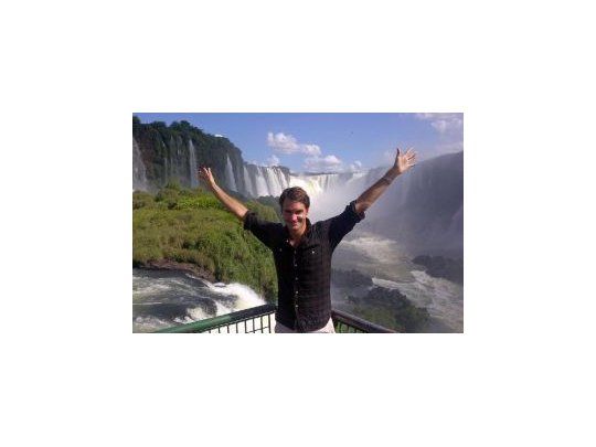 Roger Federer se dio un gusto ni bien llegó a la Argentina.