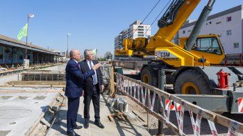 Alberto Fernández recorrió las obras de extensión y conexión de la línea Belgrano Sur.