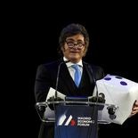 Javier Milei fue el principal disertante de un foro económico de Madrid. Javier Milei fue el principal disertante de un foro económico de Madrid.