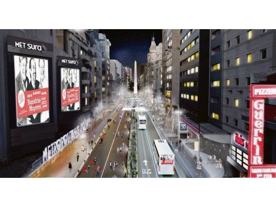 Así será. Ayer el Gobierno de la Ciudad dio a conocer el render de como quedará la avenida Corrientes luego de las obras.
