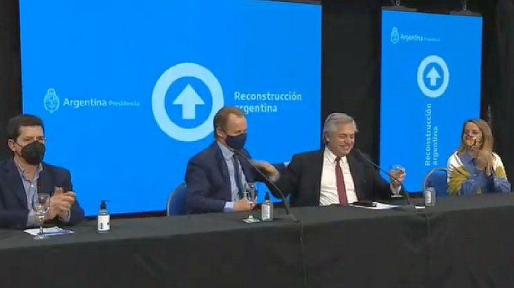 El presidente Alberto Fernández y Gustavo Bordet, gobernador de Entre Ríos.