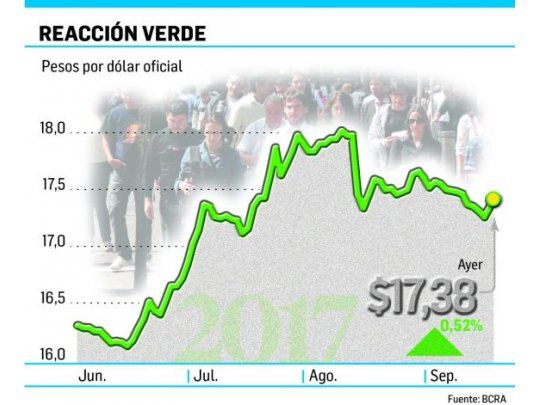 Se despertó el dólar: tras 9 caídas trepó a $17,38