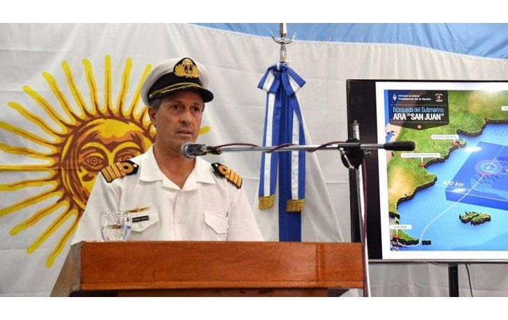 El vocero de la Armada, capitán de navío Enrique Balbi