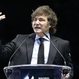 Archivo. Javier Milei durante su participación en el Madrid Economic Forum de 2025. Archivo. Javier Milei durante su participación en el Madrid Economic Forum de 2025.