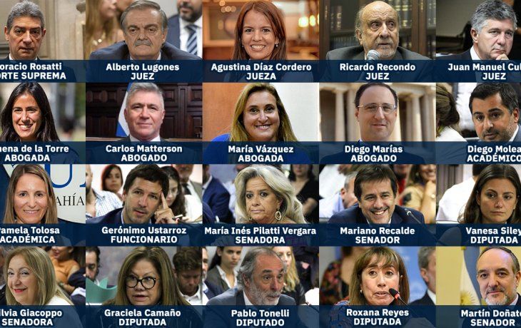 consejo de la magistratura: quienes son los 20 integrantes