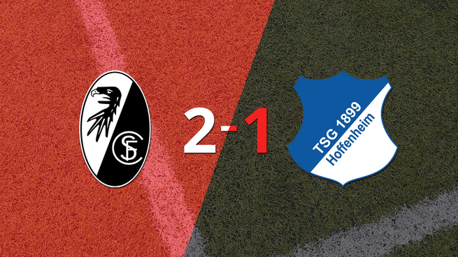 Friburgo logra 3 puntos al vencer de local a Hoffenheim 2-1