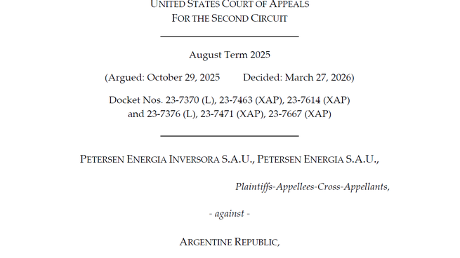 El tribunal de apelaciones consideró que los reclamos de los demandantes no eran reconocibles bajo el derecho argentino.&nbsp;