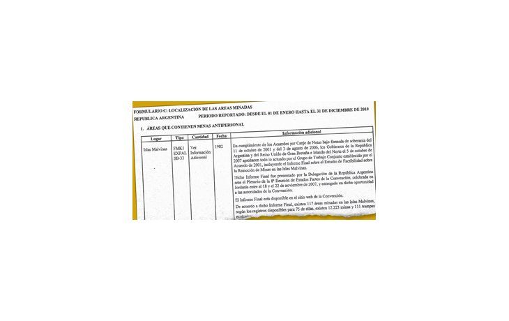 ámbito.com | Malvinas: otra deuda inglesa, demora en levantar las minas