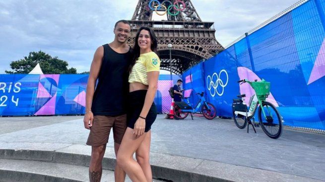 Ana Carolina Viera y Gabriel Santos en los Juegos Olímpicos de París.