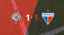 Corinthians did not go beyond a draw in the first leg against Fortaleza