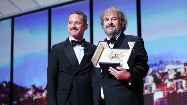 Elijah Wood y Peter Jackson.
