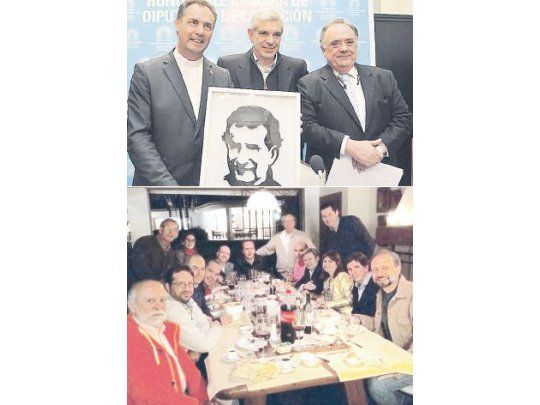 Julián Domínguez, Eduardo Valdés y el rector mayor de los salesianos, Ángel Fernández Artime, recuerdan cuando Ceferino le cantó a Gardel. Convivencia multipartidaria en el quincho de José Ignacio de Mendiguren en San Isidro, macristas como Patricia Bullrich, Marco Lavagna del massismo y Gustavo Marangoni del sciolismo.