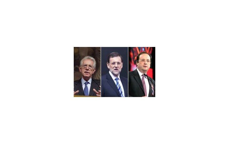 Los Gobiernos de Mario Monti, Mariano Rajoy y François Hollande piden la actuación de la UE.