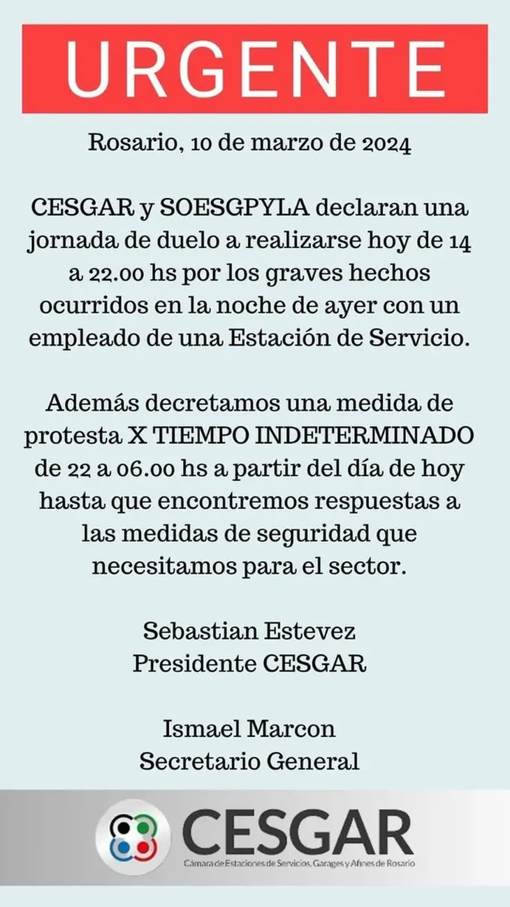 El comunicado de las cámaras El comunicado de las cámaras