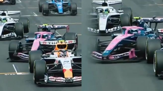 Colapinto debió esquivar a Liam Lawson, que quedó detenido en la grilla, en los primeros metros de la carrera en Albert Park.