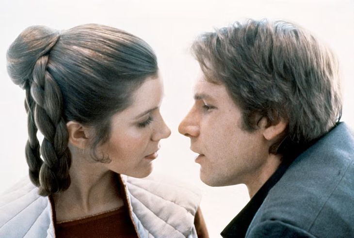Carrie Fisher and Harrison Ford surprised television shows by admitting their romance during the filming of Star Wars. Carrie Fisher and Harrison Ford surprised television shows by admitting their romance during the filming of Star Wars.