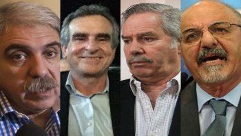 Aníbal Fernández, Agustín Rossi, Felipe Solá y Carlos Tomada.