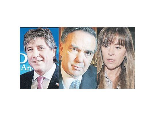 Amado Boudou, Miguel Pichetto y Juliana Di Tullio