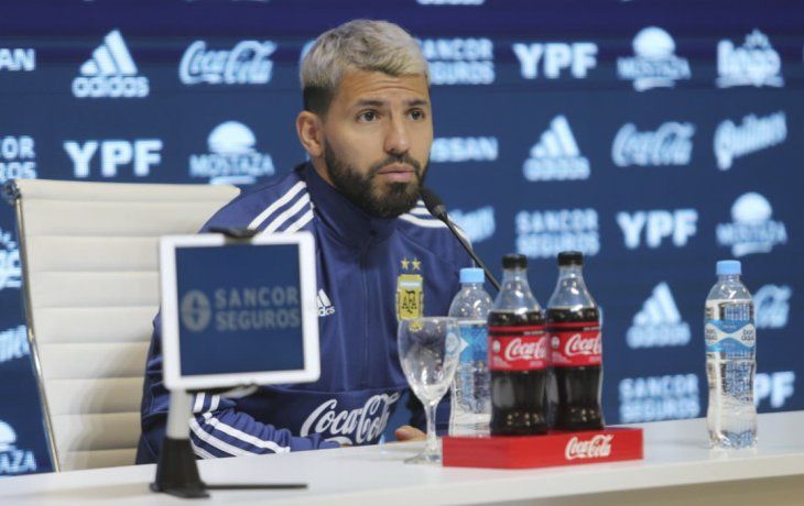 Sergio Agüero habló en conferencia de prensa luego del entrenamiento de la Selección.