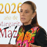 Claudia Sheinbaum en la Mañanera del Pueblo.