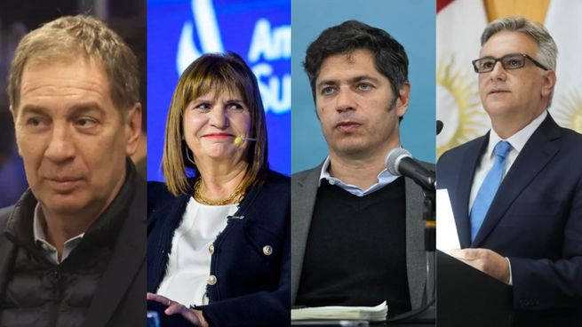 Santilli, Bullrich, Kicillof y Llaryora.