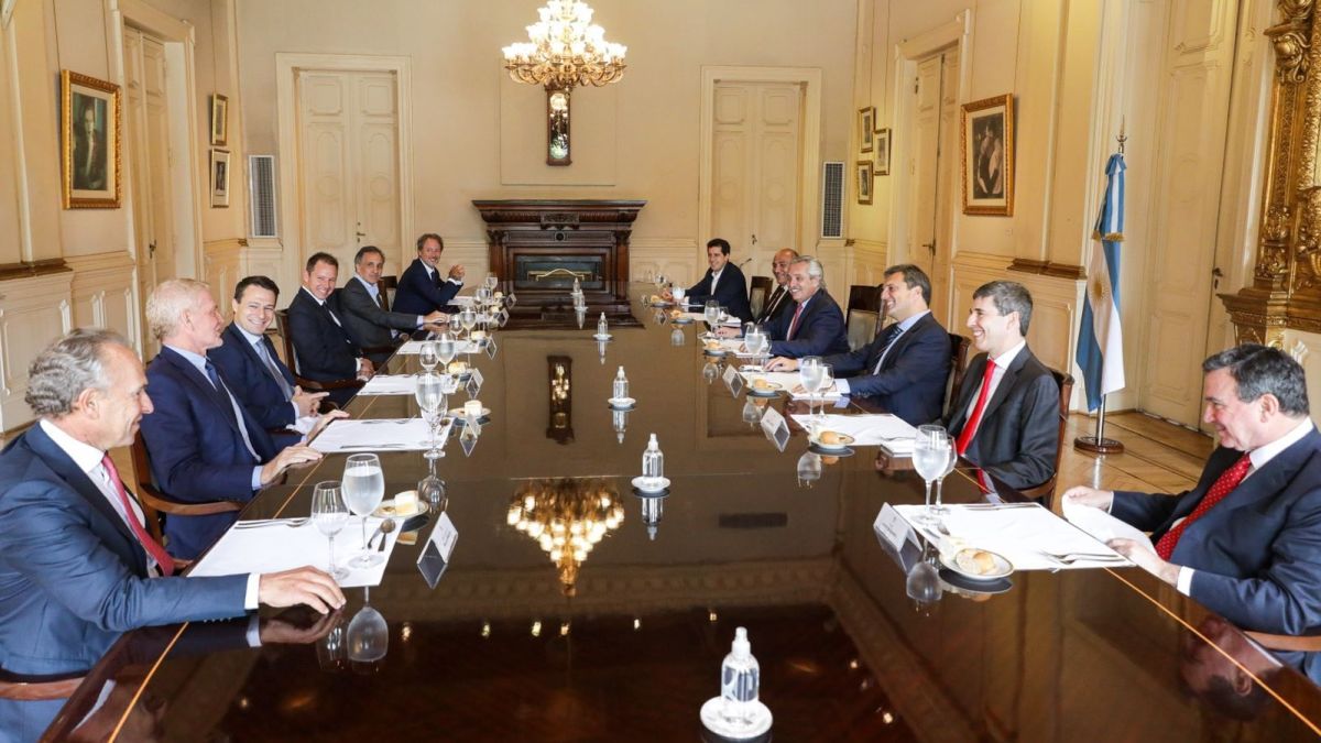 Cumbre de Alberto Fernández con empresarios en Casa Rosada