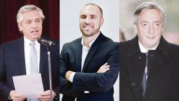 Alberto Fernández,&nbsp;Martín Guzmán y&nbsp;Néstor Kirchner.