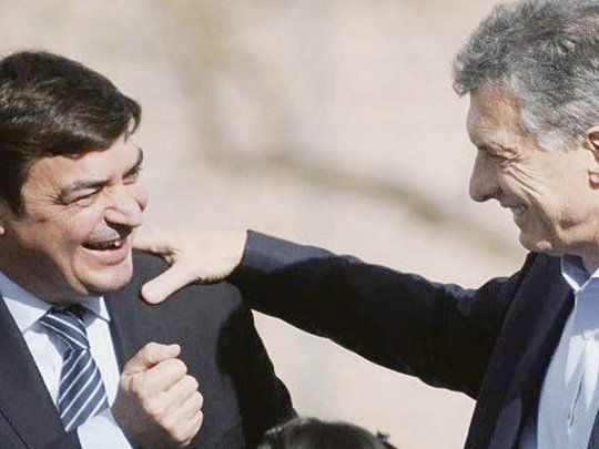 Omar De Marchi y Mauricio Macri.