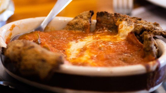 Milanesa napolitana.&nbsp;