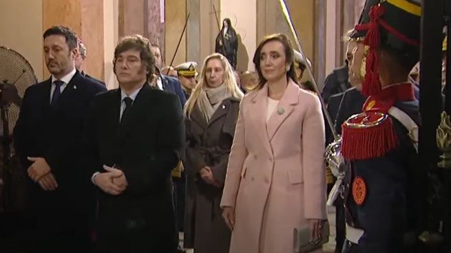 Milei y su reencuentro con la vicepresidenta Villarruel: sin saludos en la Catedral porteña.