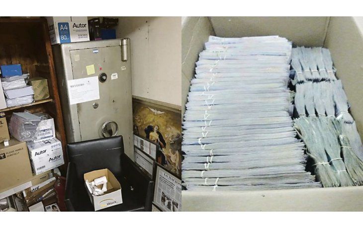 El dinero. Durante los allanamientos a la feria Punta Mogote, los investigadores encontraron diez cajas fuertes en habitaciones “blindadas”.